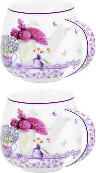 Набор кружек Elan Gallery Лаванда New Bone China / 420771