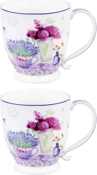 Набор кружек Elan Gallery Лаванда New Bone China / 420772