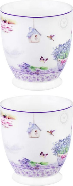 Набор кружек Elan Gallery Лаванда New Bone China / 420772