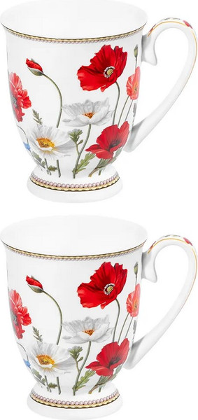 Набор кружек Elan Gallery Маки New Bone China / 420775