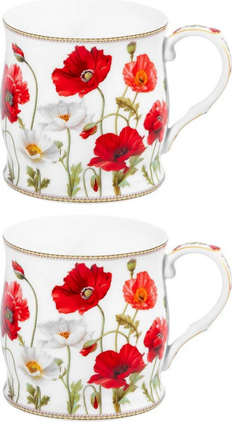Набор кружек Elan Gallery Маки New Bone China / 420777