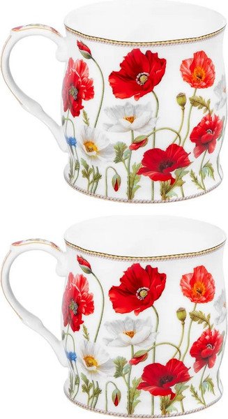 Набор кружек Elan Gallery Маки New Bone China / 420777