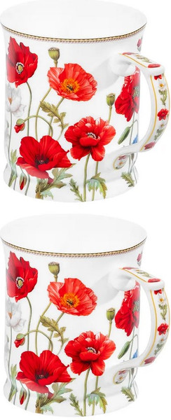 Набор кружек Elan Gallery Маки New Bone China / 420778