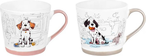 Набор кружек Elan Gallery Озорные Собаки / 880227 - фото