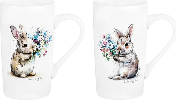Набор кружек Elan Gallery Кролики / 880226 - фото