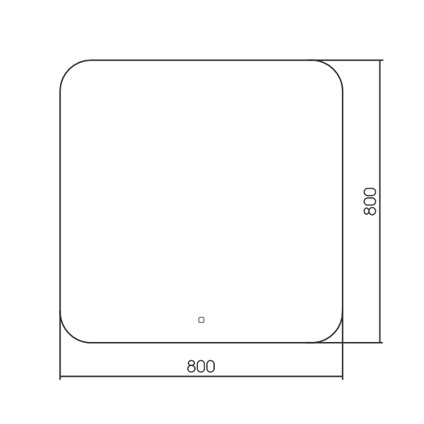 Зеркало Silver Mirrors Паллада 80x80 / LED-00002750