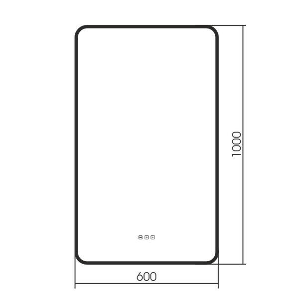 Зеркало Silver Mirrors Incanto-Black-Р.2 60x100 / LED-00003048