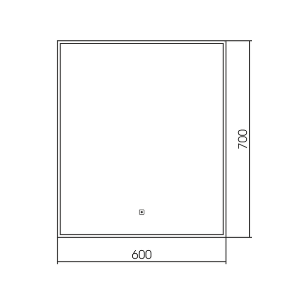 Зеркало Silver Mirrors Spell-Black 60x70-2.1 / LED-00002993 