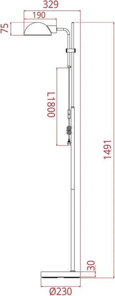 Торшер Arte Lamp A7055PN-1BK