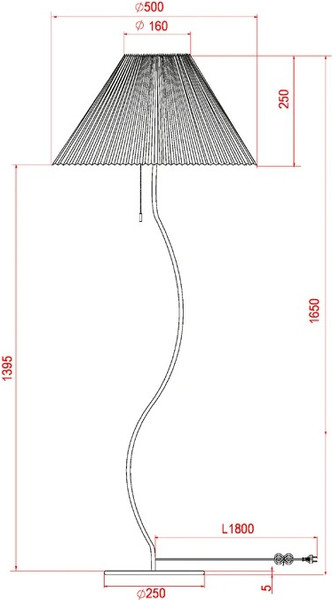 Торшер Arte Lamp A5069PN-1BK