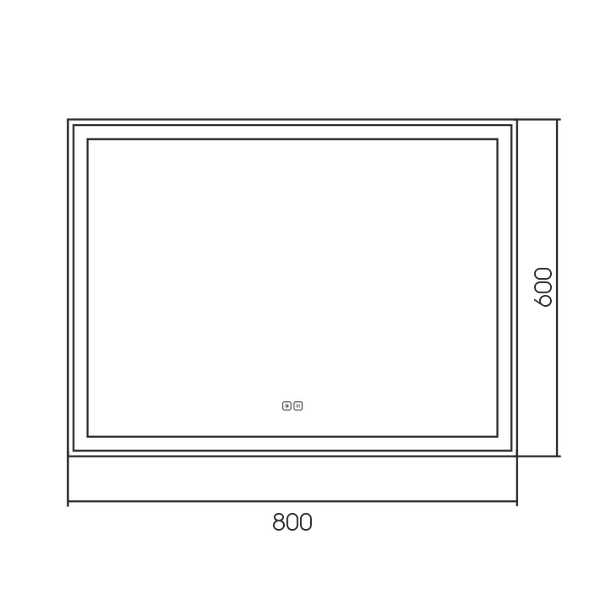 Зеркало Silver Mirrors Ливия 80x60 2.2 / LED-00003016