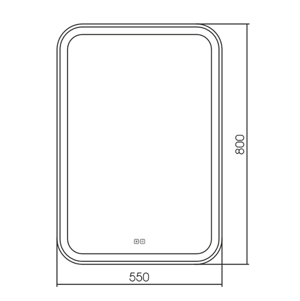 Зеркало Silver Mirrors Мальта 55x80 2.2 / LED-00003022