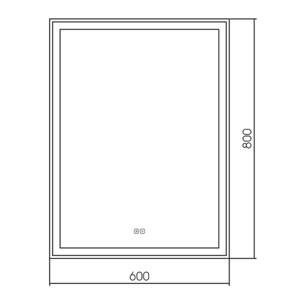 Зеркало Silver Mirrors Рига 60x80 2.2 / LED-00003018