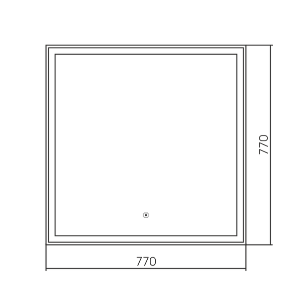 Зеркало Silver Mirrors Рига 77x77 2.1 / LED-00002995