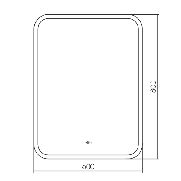 Зеркало Silver Mirrors Стив 60x80 2.2 / LED-00003010