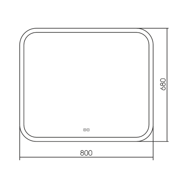 Зеркало Silver Mirrors Стив 80x68 2.2 / LED-00003011