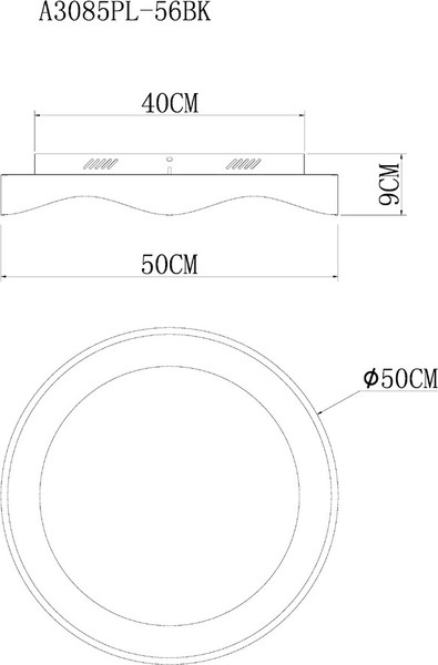 Потолочный светильник Arte Lamp A3085PL-56BK