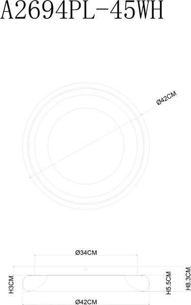 Потолочный светильник Arte Lamp A2694PL-45WH