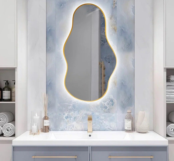 Зеркало Silver Mirrors Casper Gold-ТХ 60x110 / LED-00003118 - фото