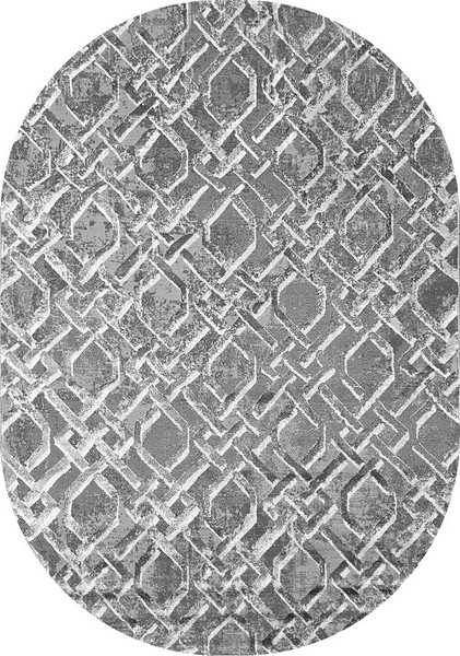 Ковер Sahan Alvita 7850D-S-D-GREY-GREY-OVAL K25 - фото