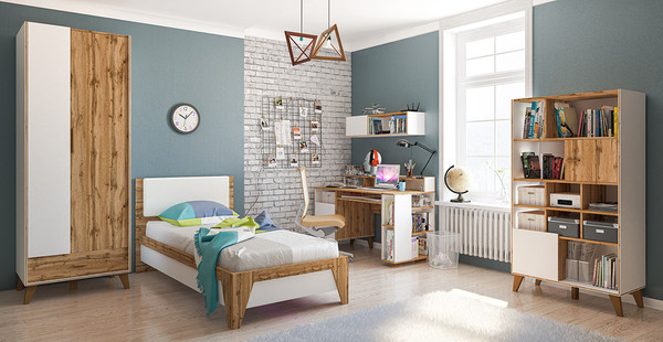 Односпальная кровать ELVA Нодо NEM01K-990/2090/1000 (01)