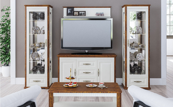 Журнальный столик ELVA Лазаро NEM03SG-1100/600/500 (26) (крем/дуб кантри)