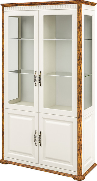 Шкаф с витриной ELVA Лазаро NEM03HS-2D2V-1140/480/2000 (26) - фото