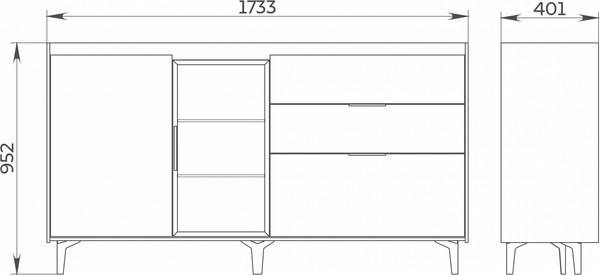 Тумба ELVA Эссен NEM04T-1D1V3S-1740/400/960 (29)