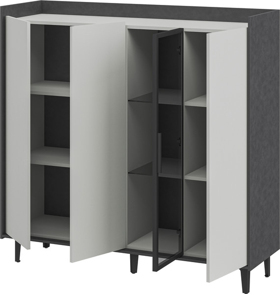 Шкаф с витриной ELVA Эссен NEM04HS-3D1V-1360/400/1310 (29)