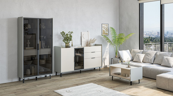 Журнальный столик ELVA Эссен NEM04SG-800/500/460 (30) (лунный камень/персидский жемчуг)