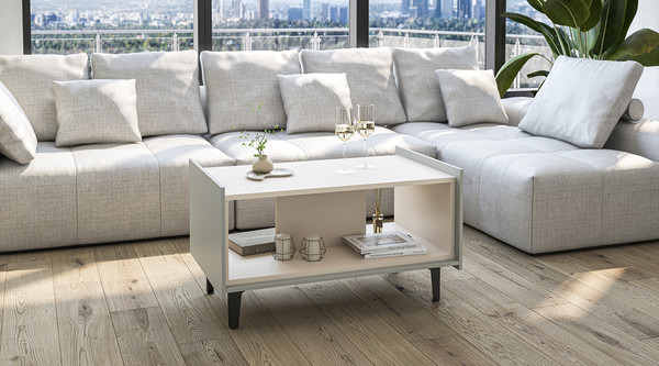 Журнальный столик ELVA Эссен NEM04SG-800/500/460 (30) (лунный камень/персидский жемчуг)