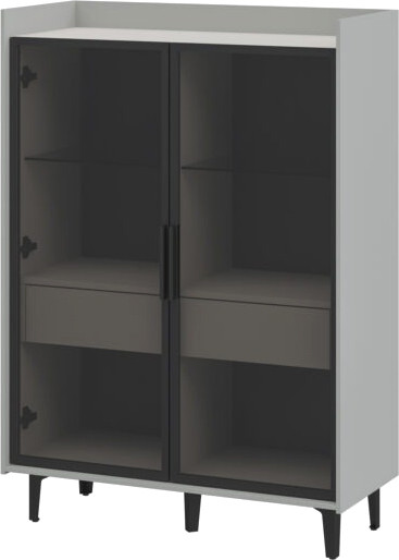 Шкаф с витриной ELVA Эссен NEM04HS-2V1S-930/400/1310 (30) - фото