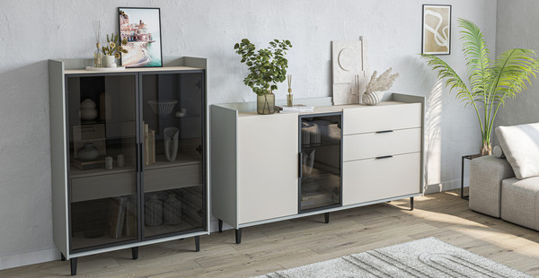 Шкаф с витриной ELVA Эссен NEM04HS-2V1S-930/400/1310 (30)