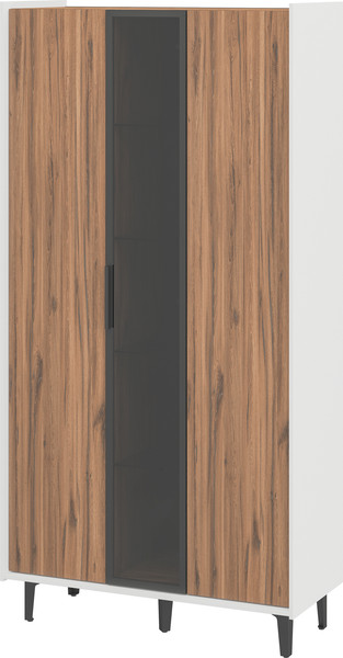 Шкаф с витриной ELVA Эссен NEM04HS-2D1V-930/400/1840 (31) - фото