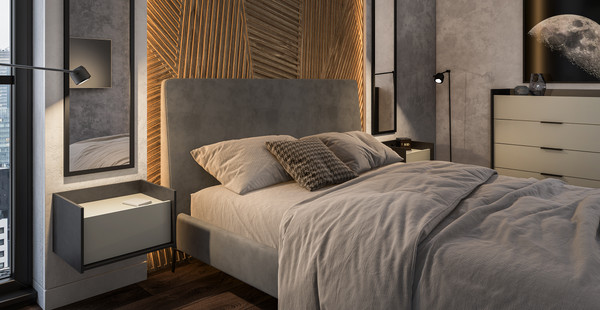 Прикроватная тумба ELVA Эссен NEM04T-1S-450/360/280 (29)