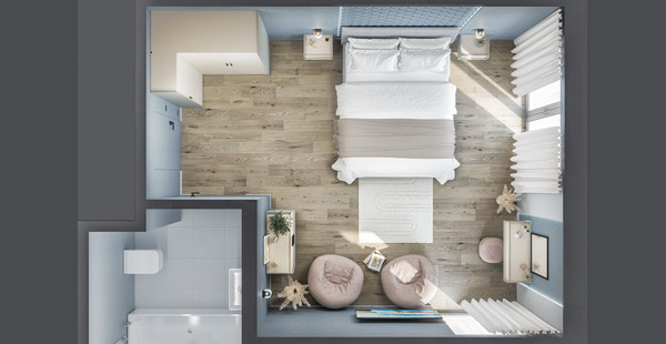 Прикроватная тумба ELVA Эссен NEM04T-1S-450/360/280 (30)