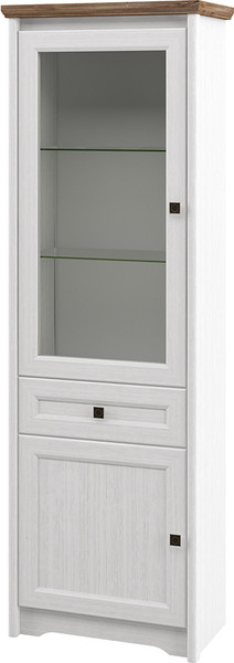 Шкаф с витриной ELVA Вилла NEM07HS-1D1V1S-690/380/2090 (04) - фото