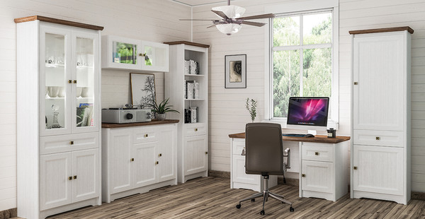 Шкаф с витриной ELVA Вилла NEM07HS-2D2V1S-900/380/2090 (04)