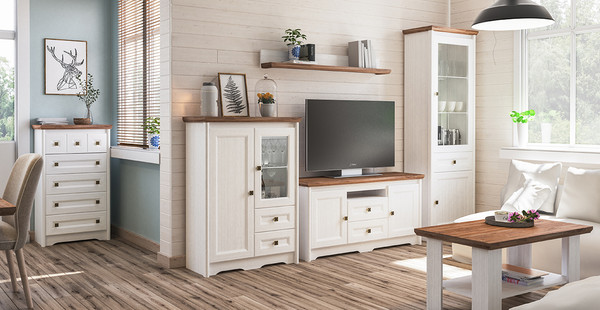 Тумба ELVA Вилла NEM07T-2D2S-1390/380/670 (04)