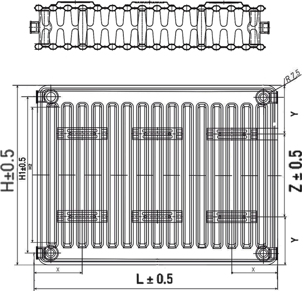 Радиатор стальной STI Compact 22 500x900