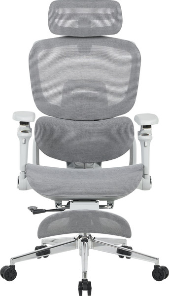 Кресло офисное TopChairs Prodigy с оттоманкой (серый)