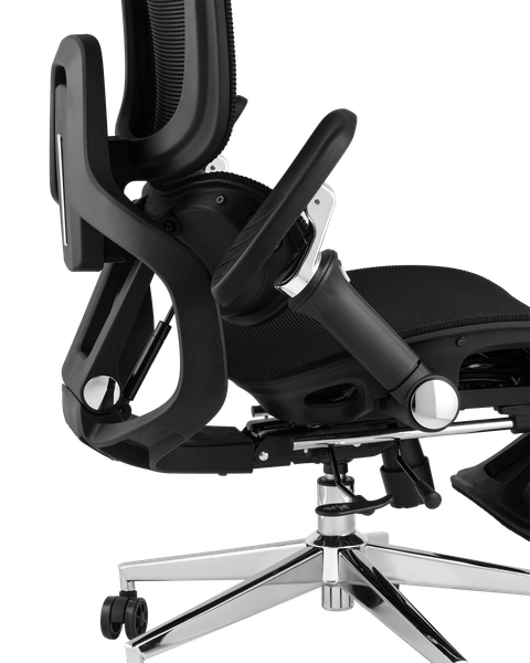 Кресло офисное TopChairs Prodigy с оттоманкой (черный)