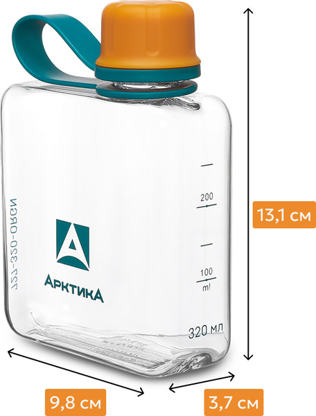 Бутылка для воды Арктика 727-320-ORGN