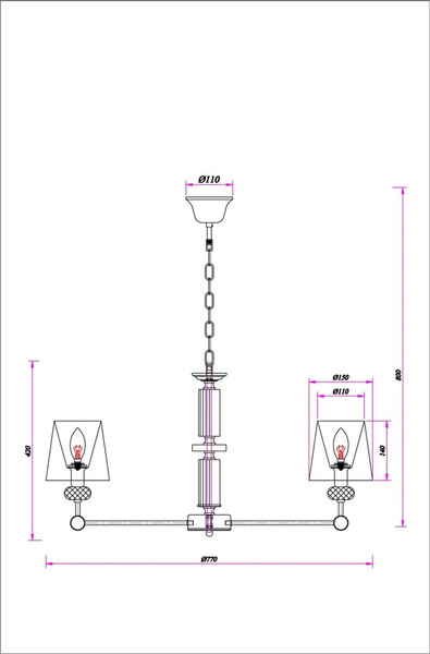 Люстра Arte Lamp A4093LM-8AB