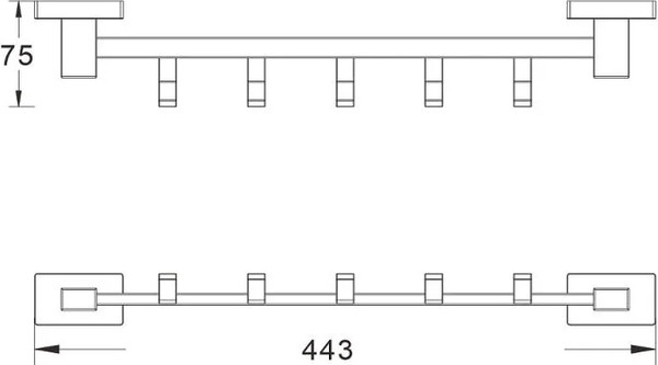 Крючок для ванной Shevanik SG5651G