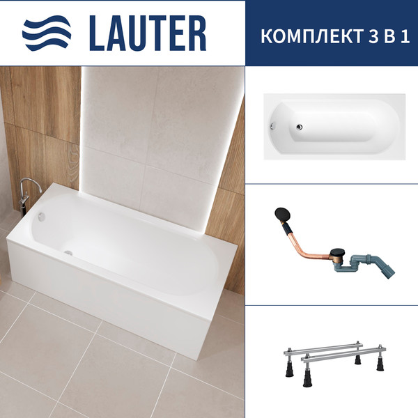 Ванна акриловая Lauter Haven 170 / 21202007 - фото