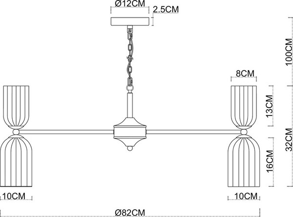 Люстра Arte Lamp A1623LM-16GO