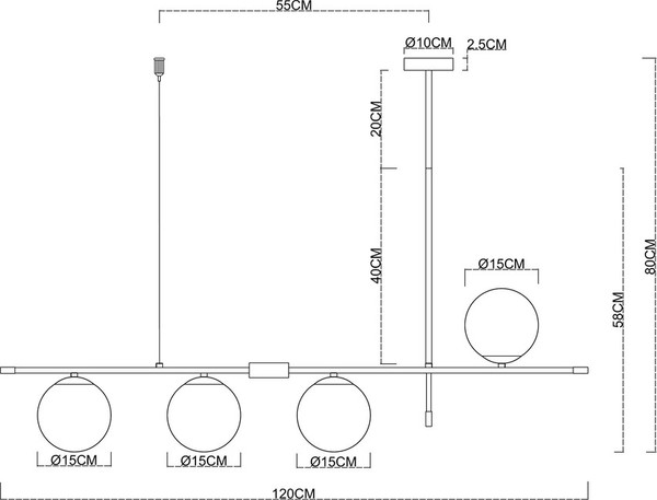 Люстра Arte Lamp A2225SP-4BK