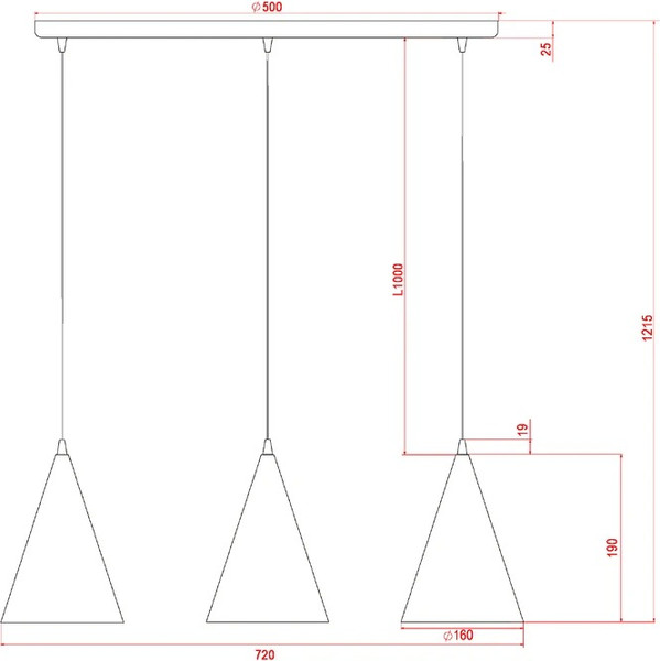 Люстра Arte Lamp A7074SP-3BK