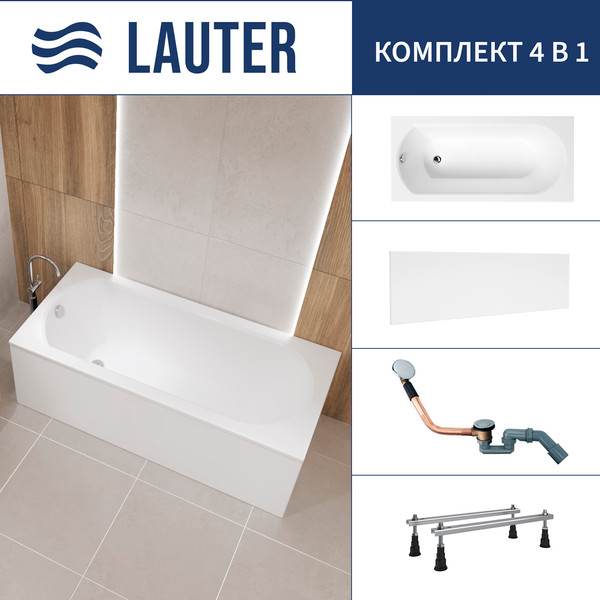 Ванна акриловая Lauter Haven 170 / 21202007 - фото